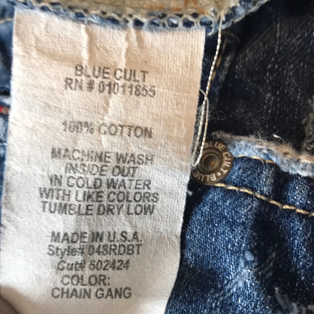 Blue Cult denim jeans size 29 - Picture 6 of 6
